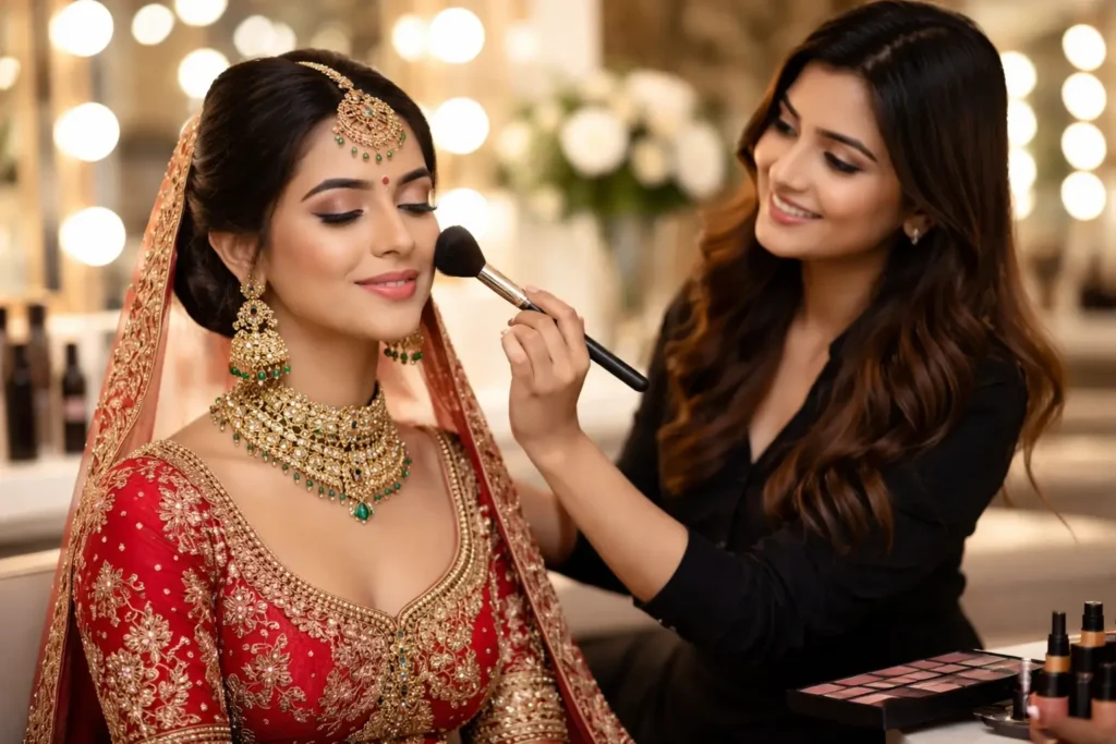 Best Beauty Salon in Faridabad for Bridal Makeup Shine Salon